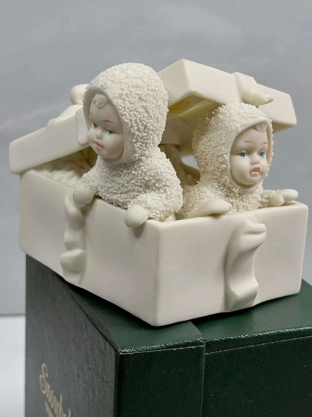 Department 56 Snowbabies Winter Surprise Ivory and Gold Ornament